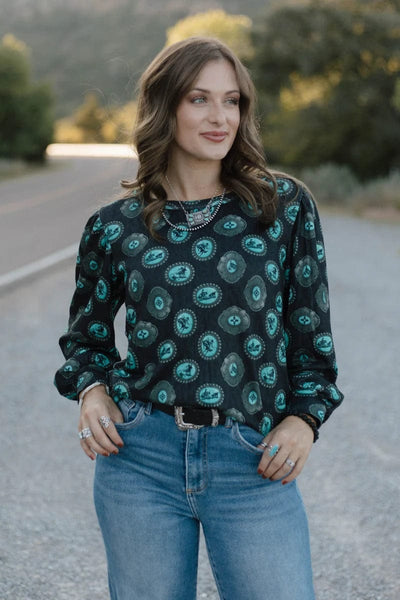 Sterling Kreek Long sleeve Top Silver Draw Top