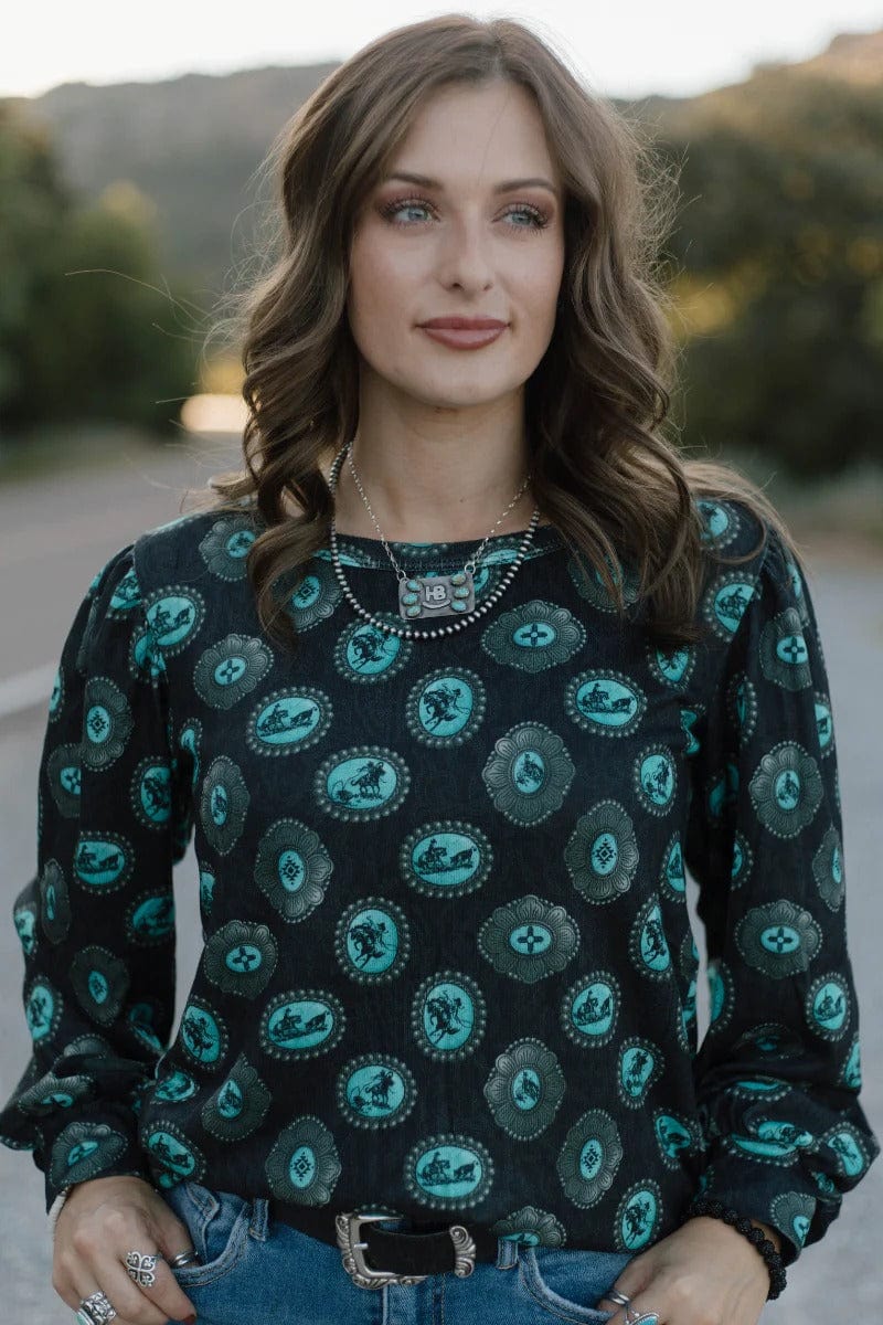 Sterling Kreek Long sleeve Top Silver Draw Top
