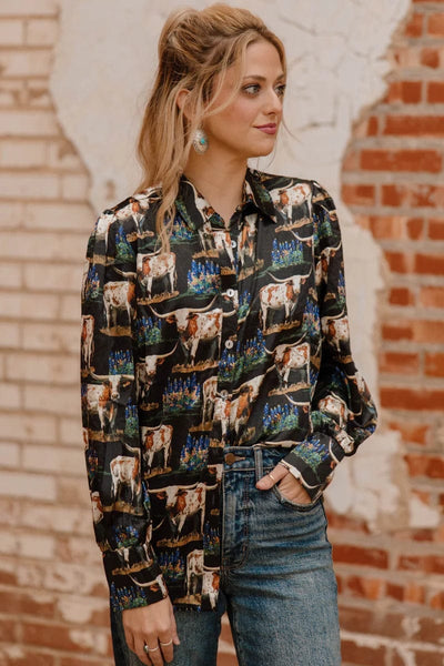 Sterling Kreek Long Sleeve Shirt Somewhere in Texas Button Up