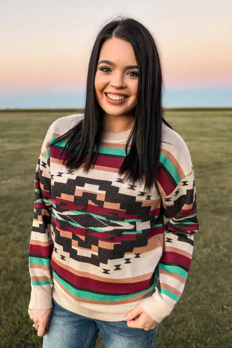Sw Pay Chart Southwest Sunset Sweater | Western Soul®
