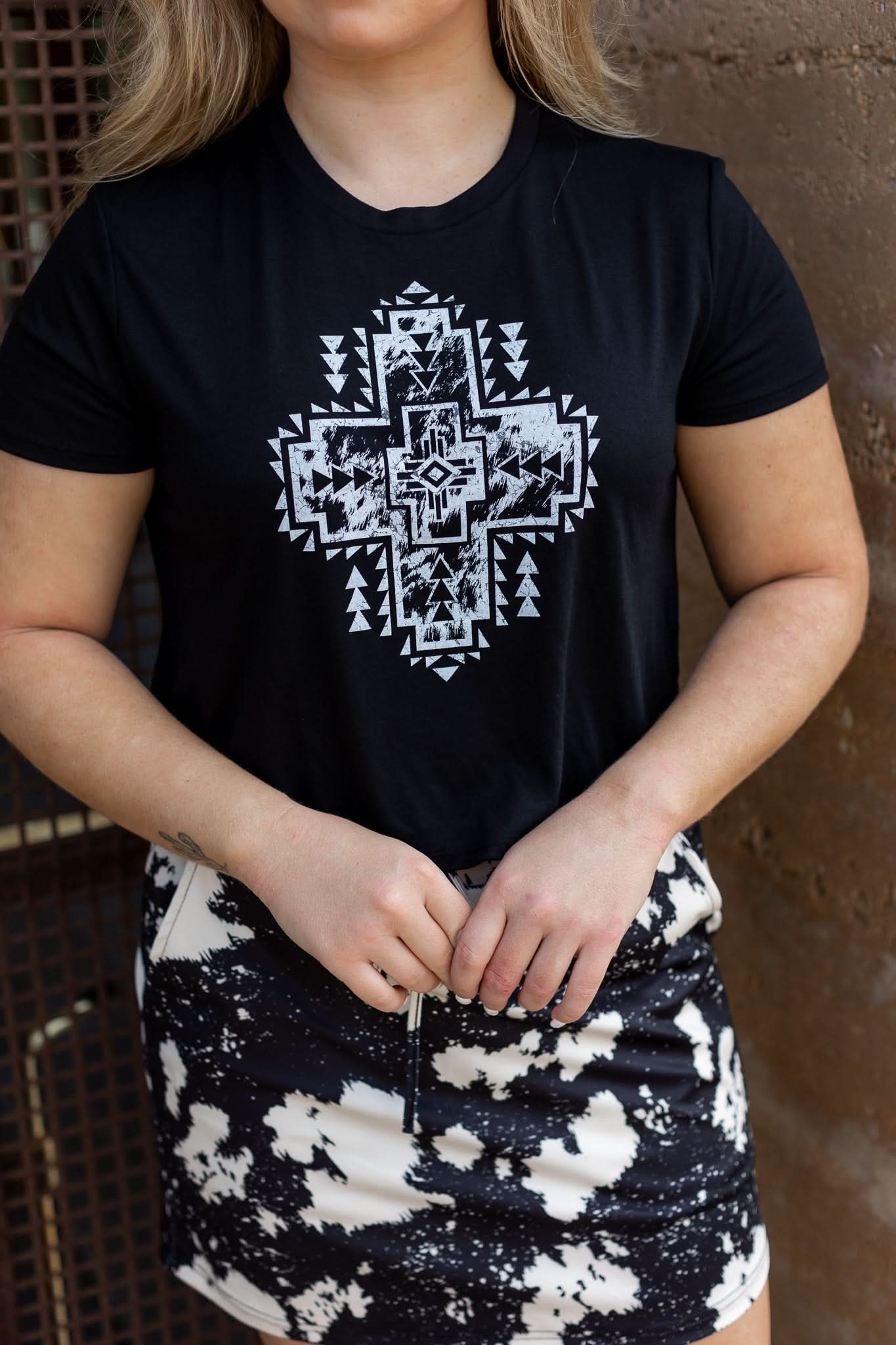Sterling Kreek graphic tee River Walk Crop Top