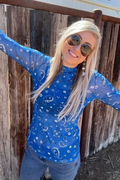 Long sleeve Mesh Top  