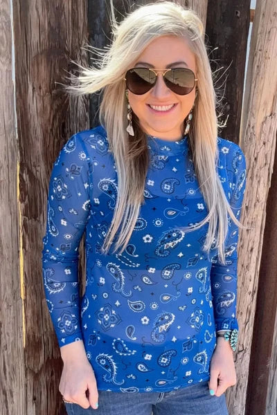 Long sleeve Mesh Top  