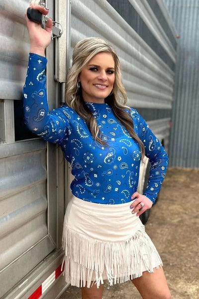 Long sleeve Mesh Top  