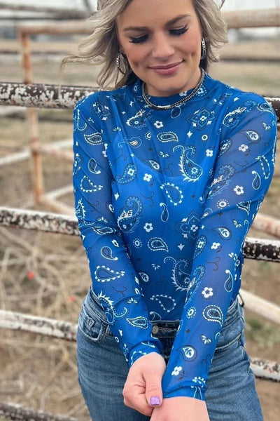 Long sleeve Mesh Top  
