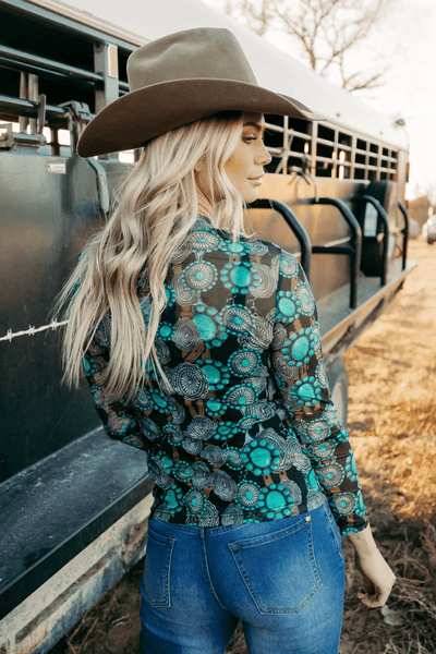 Long sleeve Mesh Top  