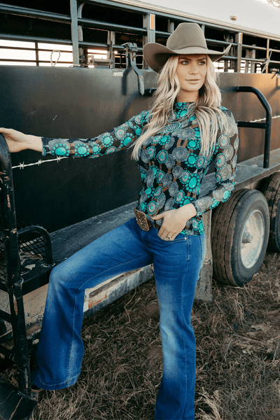 Long sleeve Mesh Top  