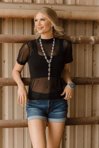 Sterling Kreek short sleeve mesh top Desperado Mesh Top