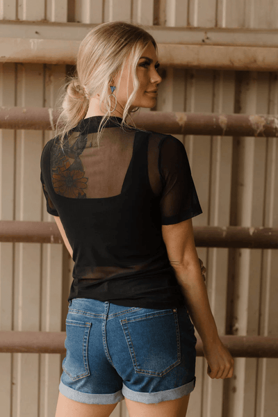 Sterling Kreek short sleeve mesh top Desperado Mesh Top