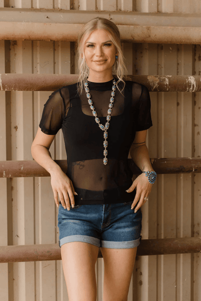 Sterling Kreek short sleeve mesh top Desperado Mesh Top