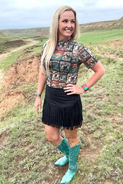 short sleeve mesh top  