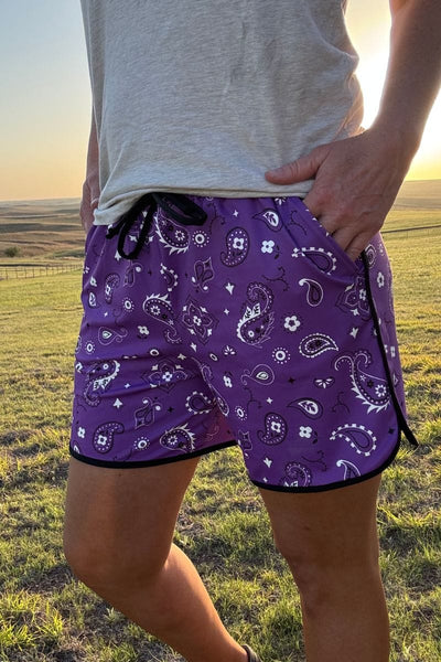 Sterling Kreek Shorts Bandana Babe Purple Shorts