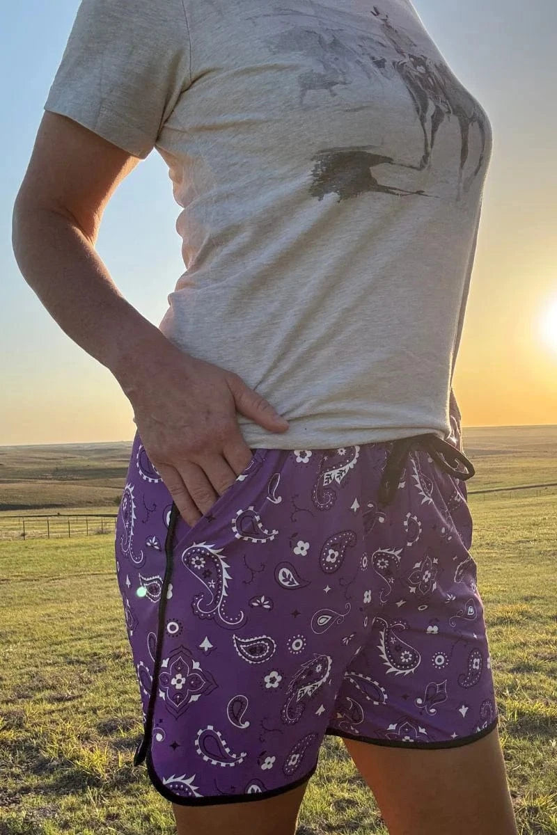 Sterling Kreek Shorts Bandana Babe Purple Shorts