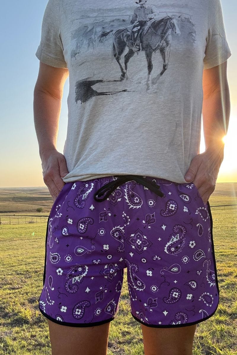 Sterling Kreek Shorts Bandana Babe Purple Shorts