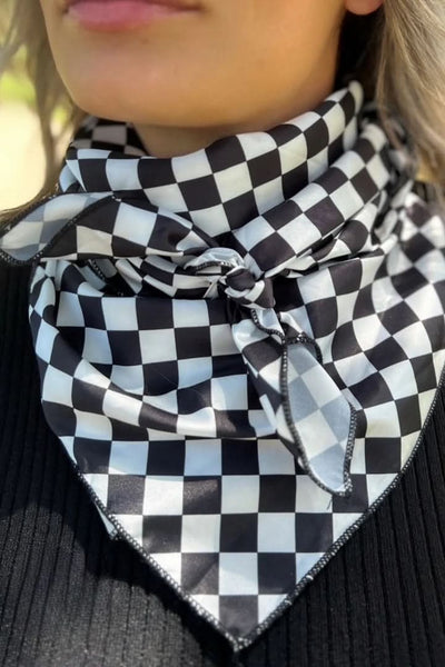 Sterling Kreek Wild Rag Checkered Round the Track Wild Rag
