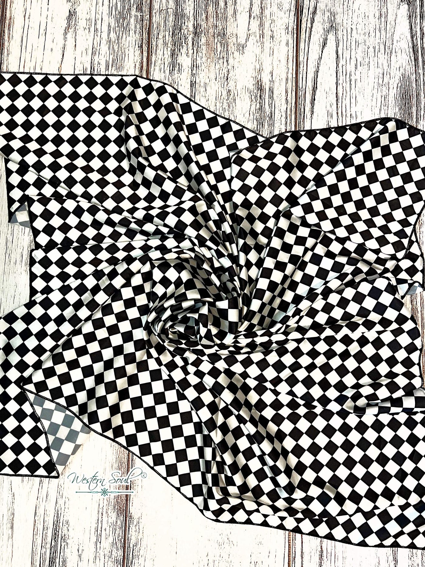 Sterling Kreek Wild Rag Checkered Round the Track Wild Rag