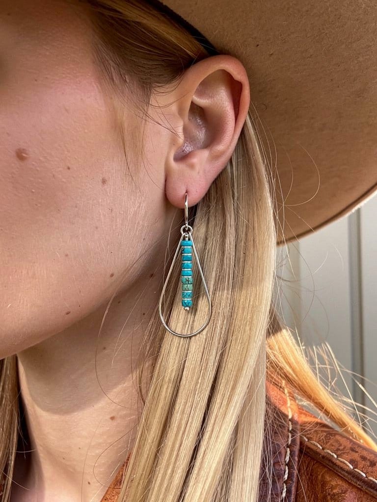 Bijou by Sam Earrings Turquoise Westbound Jasper Teardrop Earrings