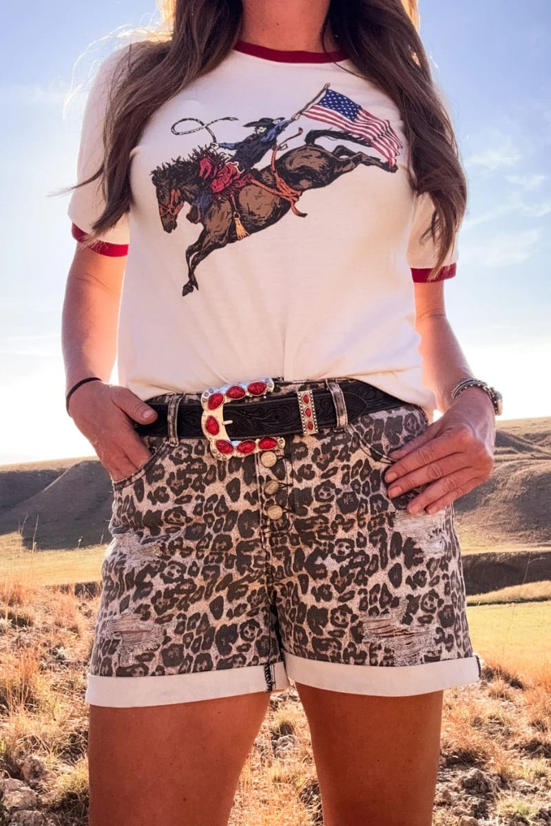 Sterling Kreek Shorts Tennessee Walking Leopard Print Shorts