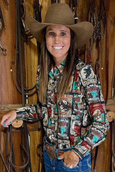 Sterling Kreek Long sleeve Top Vintage Rodeo Button Up