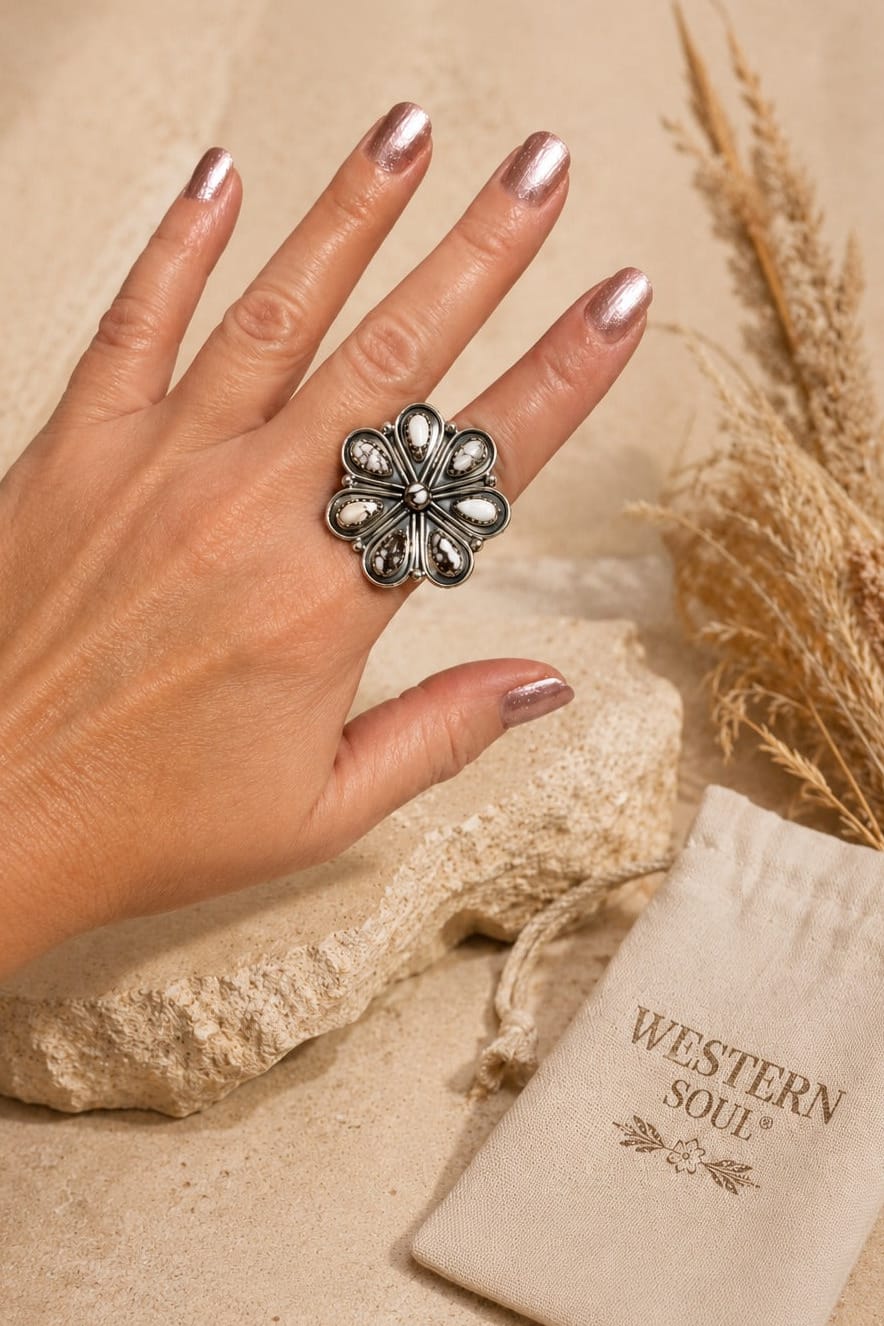 Krush Kandy Rings White Desert Bloom Wild Horse Ring