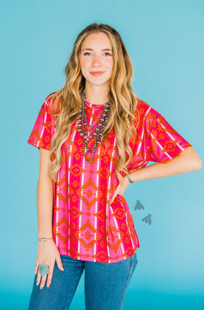 Shirts & Tops  Strawberry Aztec Top from 2 Fly Co