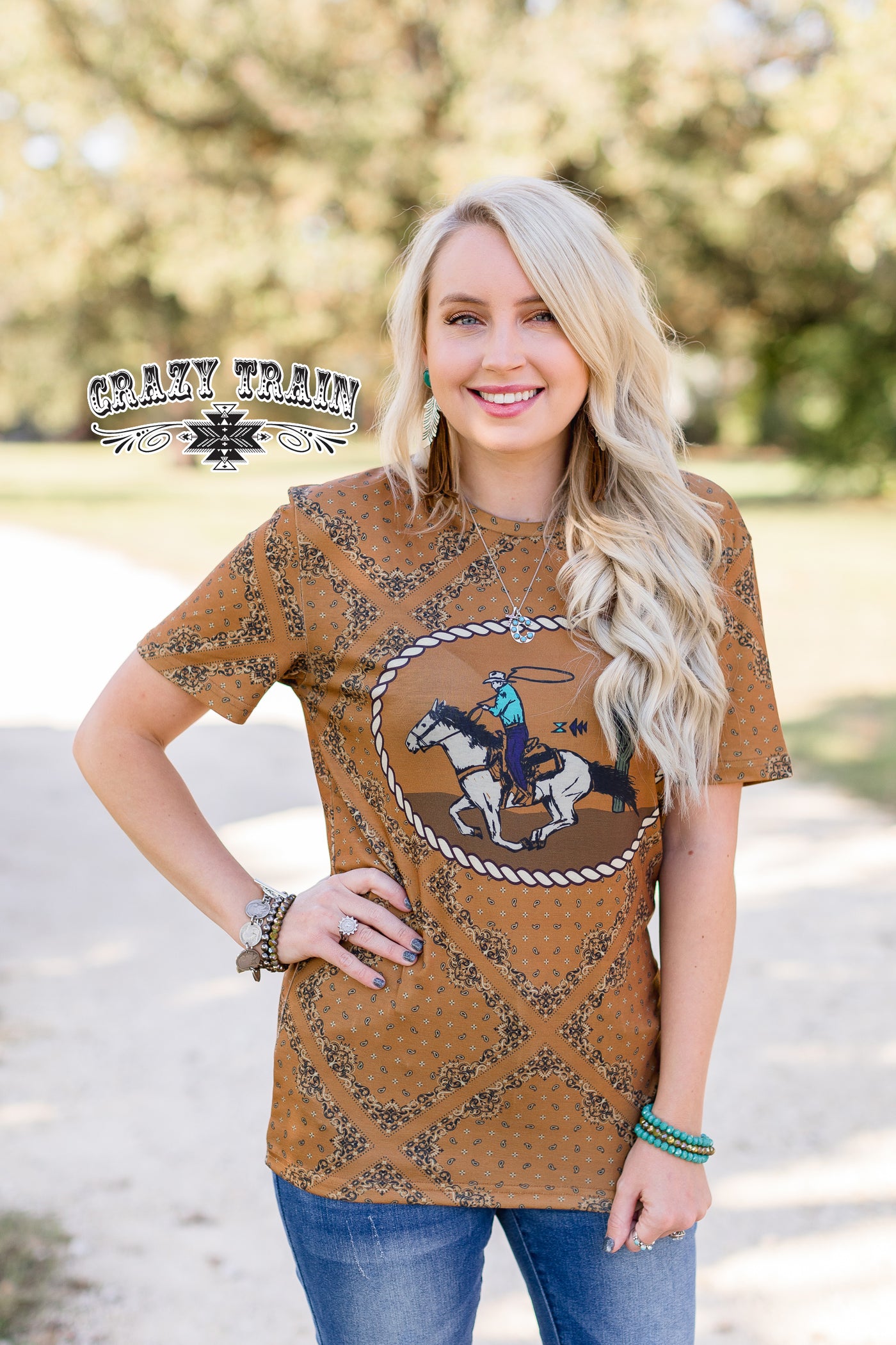 graphic tee  Home On The Ranch Tee from Crazy Train Clothing