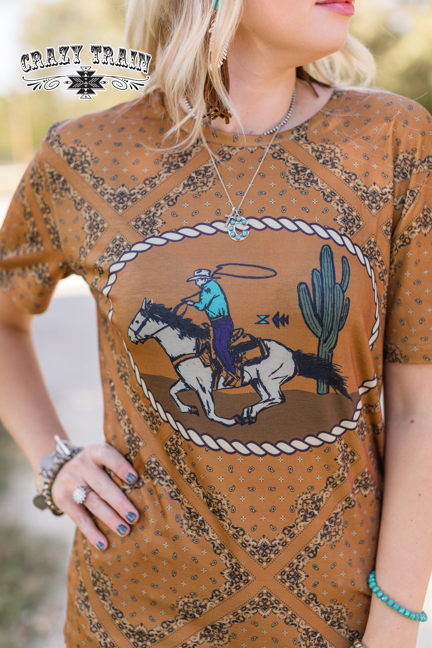 graphic tee  Home On The Ranch Tee from Crazy Train Clothing