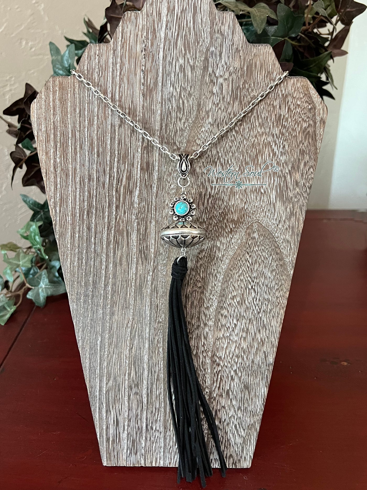 Western Necklace  Squash Tassel Necklace from Blue Tortoise