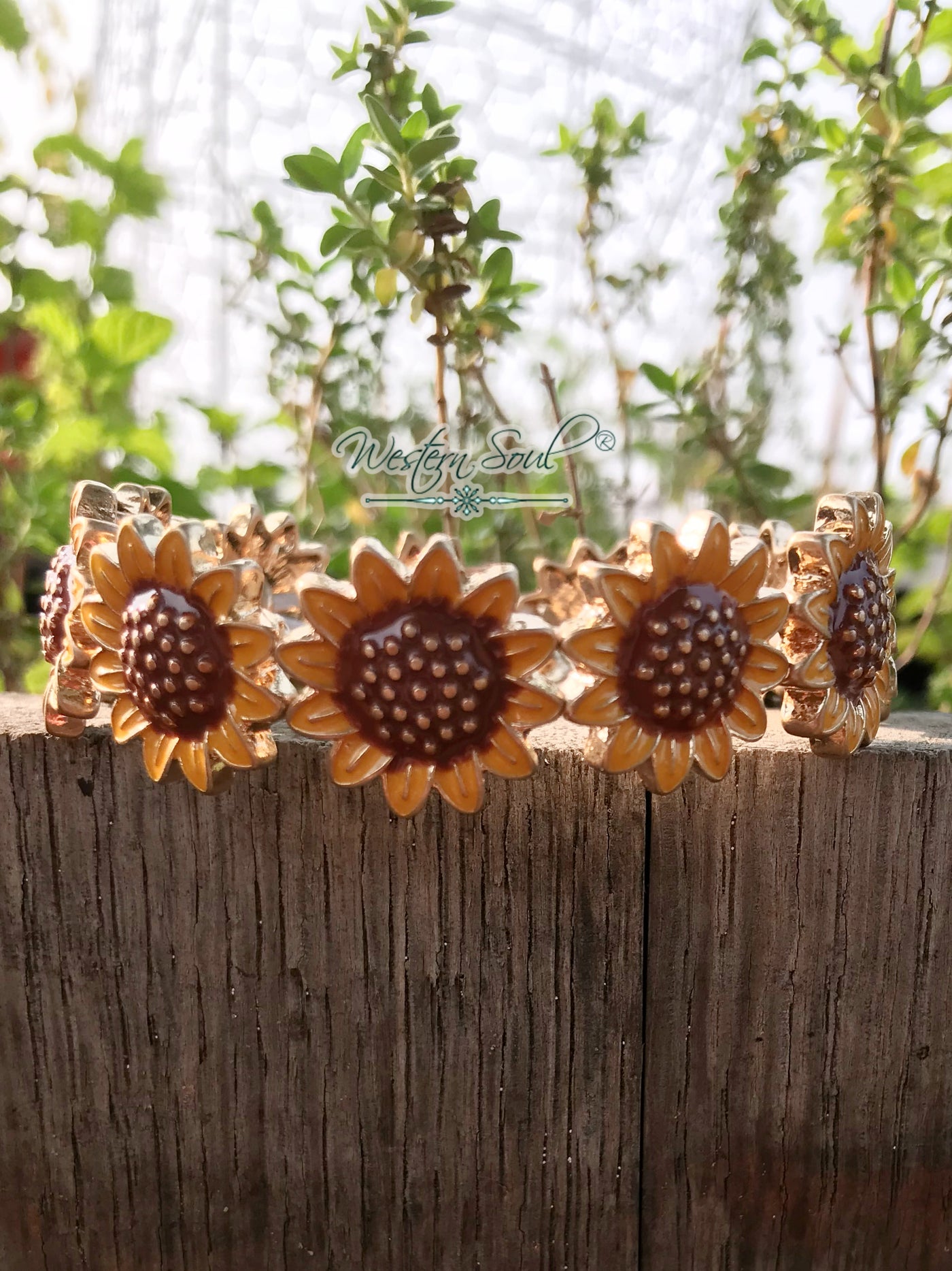 Bracelets  Sunny Sunflower Bracelet from Blue Tortoise