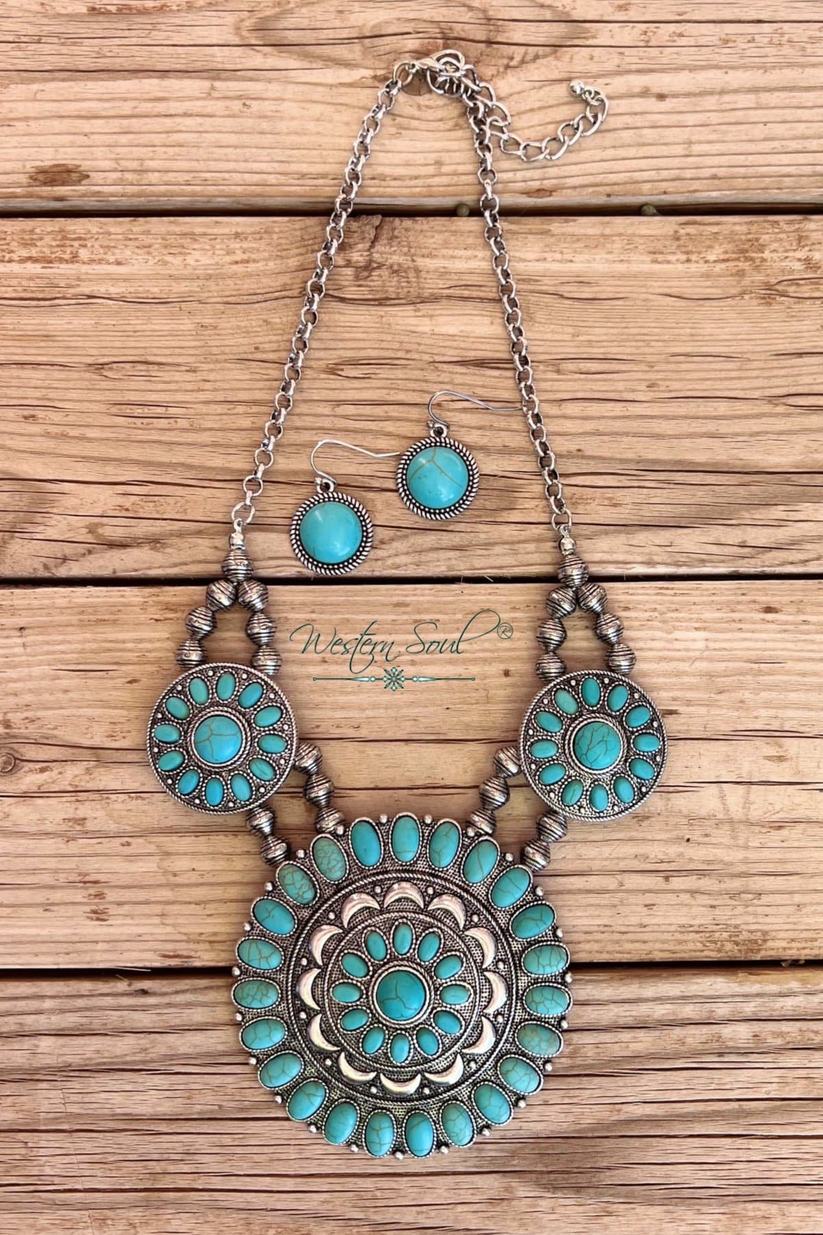 Western Necklace  Ranch Boss Western Necklace Set from Blue Tortoise