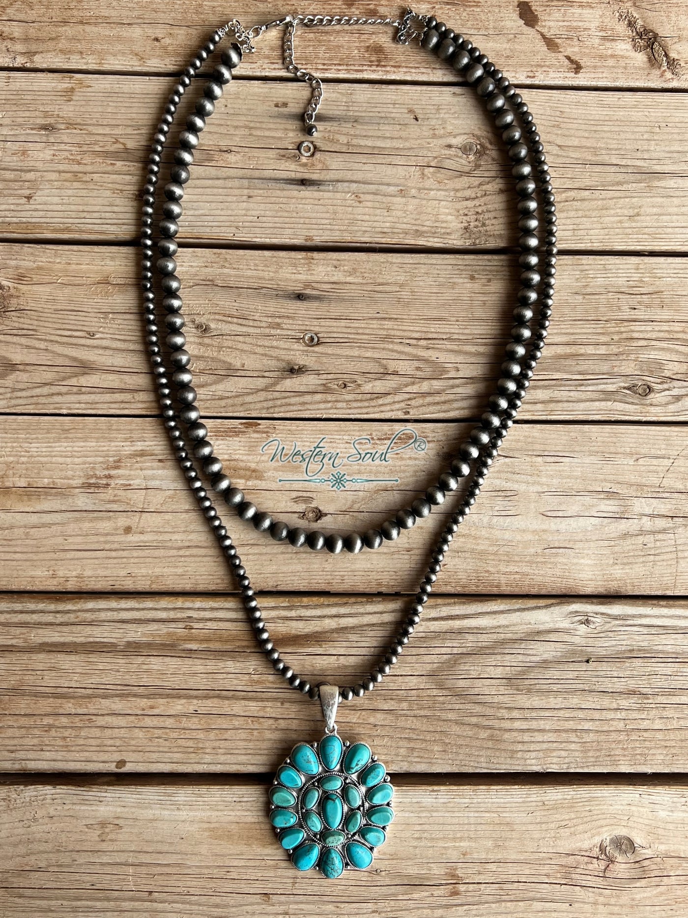 Western Necklace  Lonely Alena Squash Blossom Necklace from Accessory House