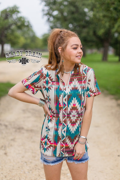 short sleeve top  Midland Mile Top from Crazy Train Clothing