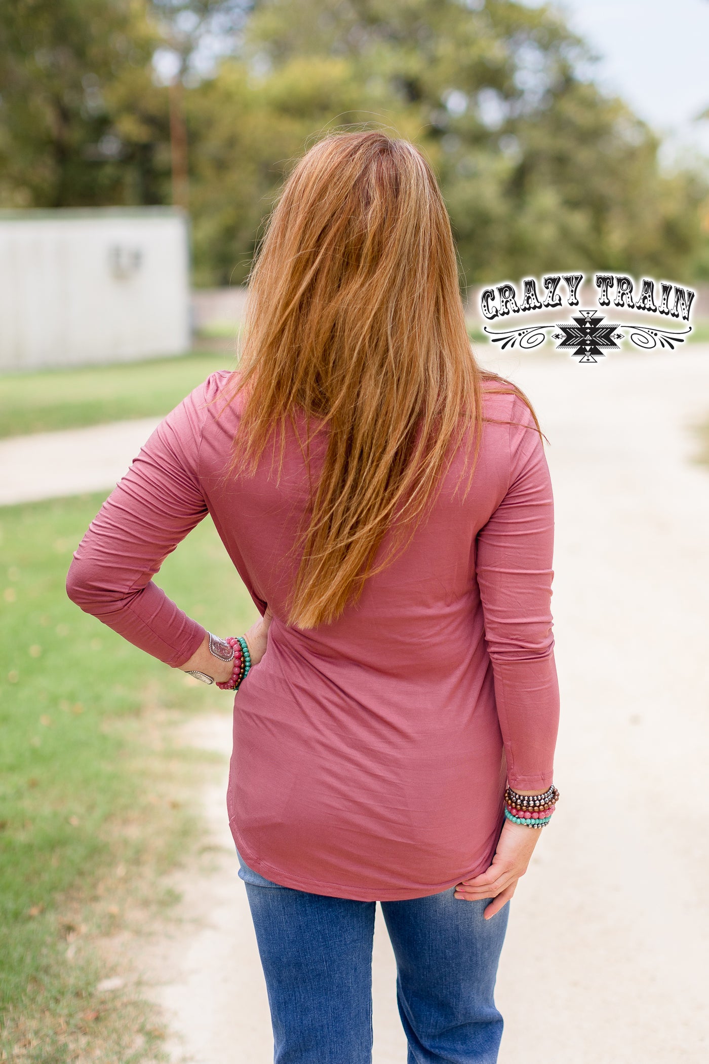 Long sleeve Top  Pinedale Basic Long-sleeved Top from Crazy Train Apparel