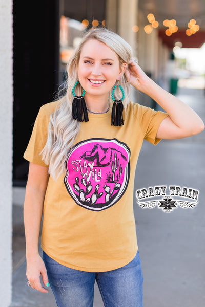 graphic tee  Crazy Train Stay Wild Tee from Crazy Train Clothing