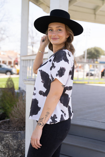 Shirts & Tops  Plus Size Dolman Sleeve Top Cow Print