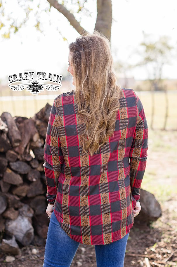Long sleeve Top  Wyoming Winter Top from Crazy Train Clothing