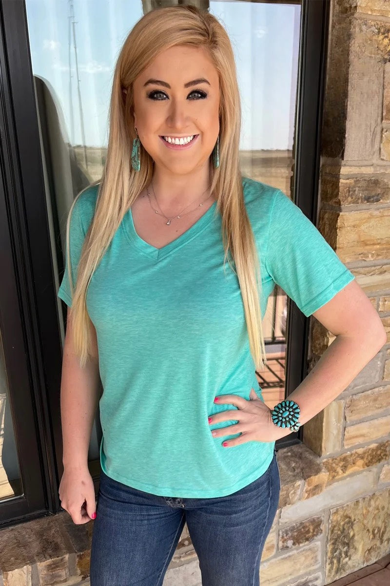 Shirts & Tops  Simple Sterling Turquoise Top