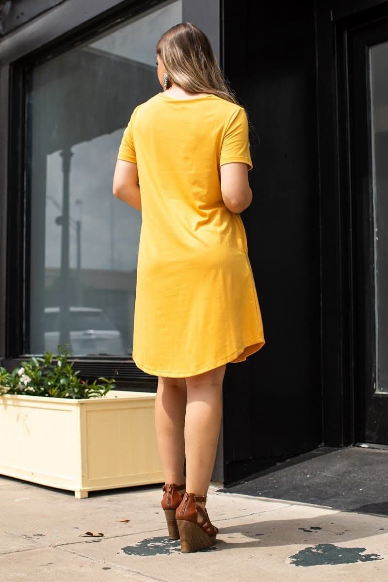 Dresses  Scoop Neck Flutter Dress from L&B Apparel