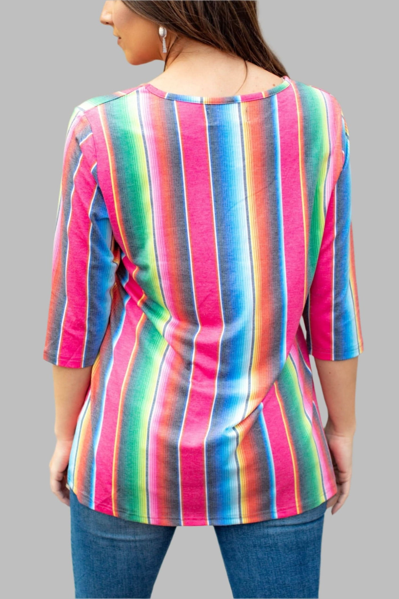 Long sleeve Top  Cross The Line Tunic from L&B Apparel
