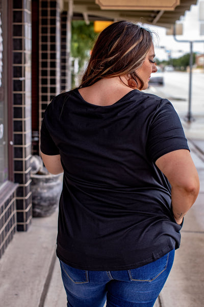 L&B Apparel short sleeve top Small / Black Essential Black Short Sleeve Top