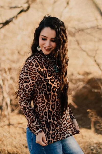 Long sleeve Mesh Top  Hear Me Roar Top from Sterling Kreek