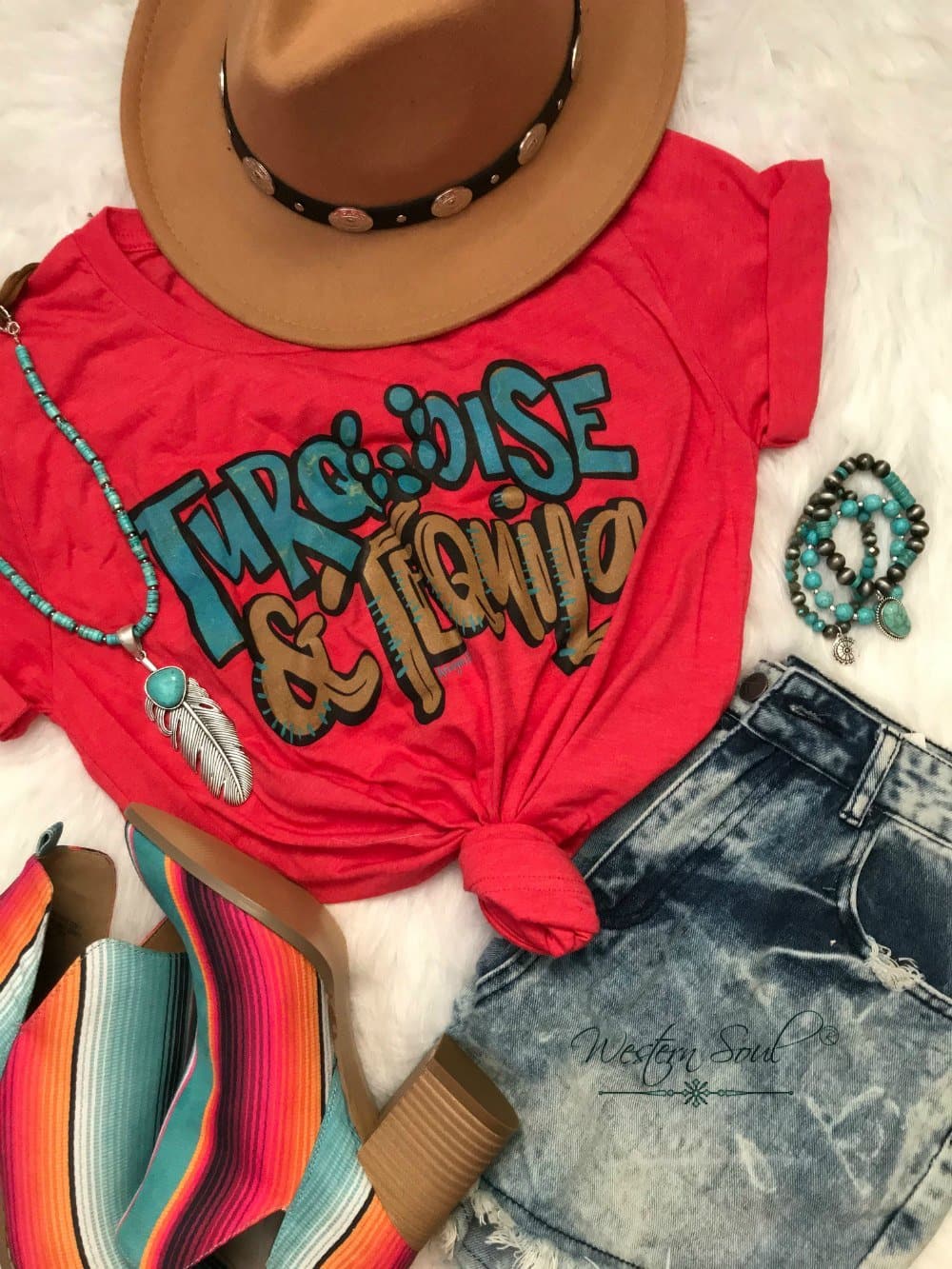graphic tee  Turquoise and Tequila Tee from Anagails