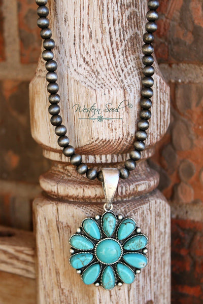 Western Necklace  San Antonio Flower Necklace from Isac Trading